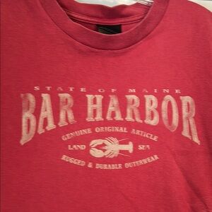 Vintage Bar Harbor T Shirt Small Red